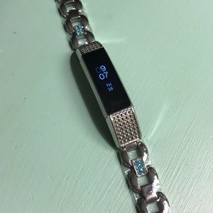 FitBit Alta/Alta HR Watch Band w/ Blue Rhinestones